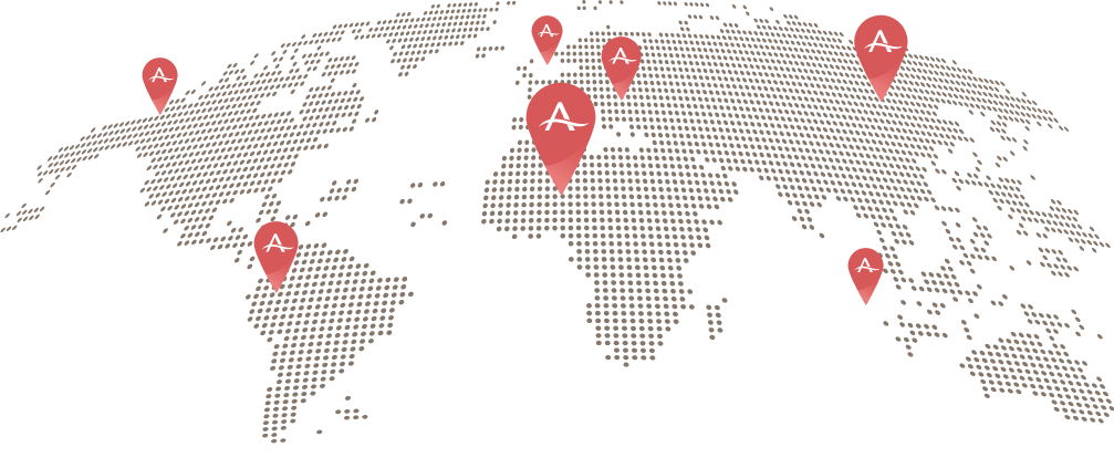 Карта филиалов Anubis